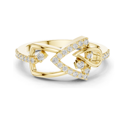 0.236 CT Lab-Grown Diamond Ladies Ring | VVS-VS EF Clarity | 18KT, 14KT, 10KT Gold & 925 Silver | Rose, Yellow, White Gold & Moissanite Options
