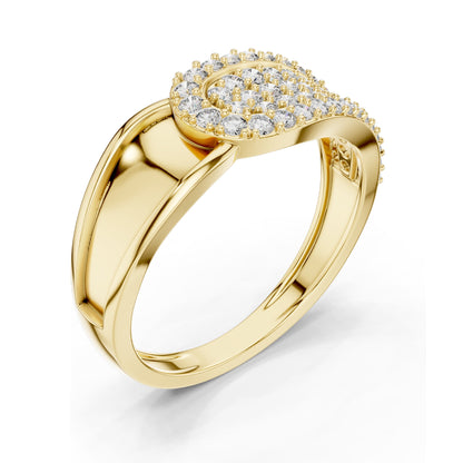 0.641 CT Lab Diamond Designer Ring for Women | VVS-VS EF Clarity | 18KT, 14KT, 10KT Gold & 925 Silver | White, Yellow, Rose Gold & Moissanite Options