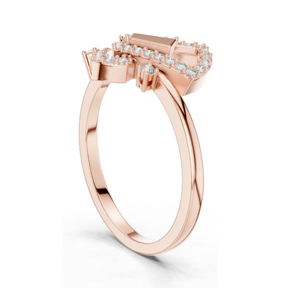 Elegant Lab-Grown Diamond Ladies Ring | VVS-VS EF Clarity | 18KT, 14KT, 10KT Gold & 925 Silver | Rose, Yellow, White Gold & Moissanite Options