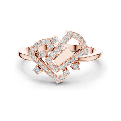 Elegant Lab-Grown Diamond Ladies Ring | VVS-VS EF Clarity | 18KT, 14KT, 10KT Gold & 925 Silver | Rose, Yellow, White Gold & Moissanite Options