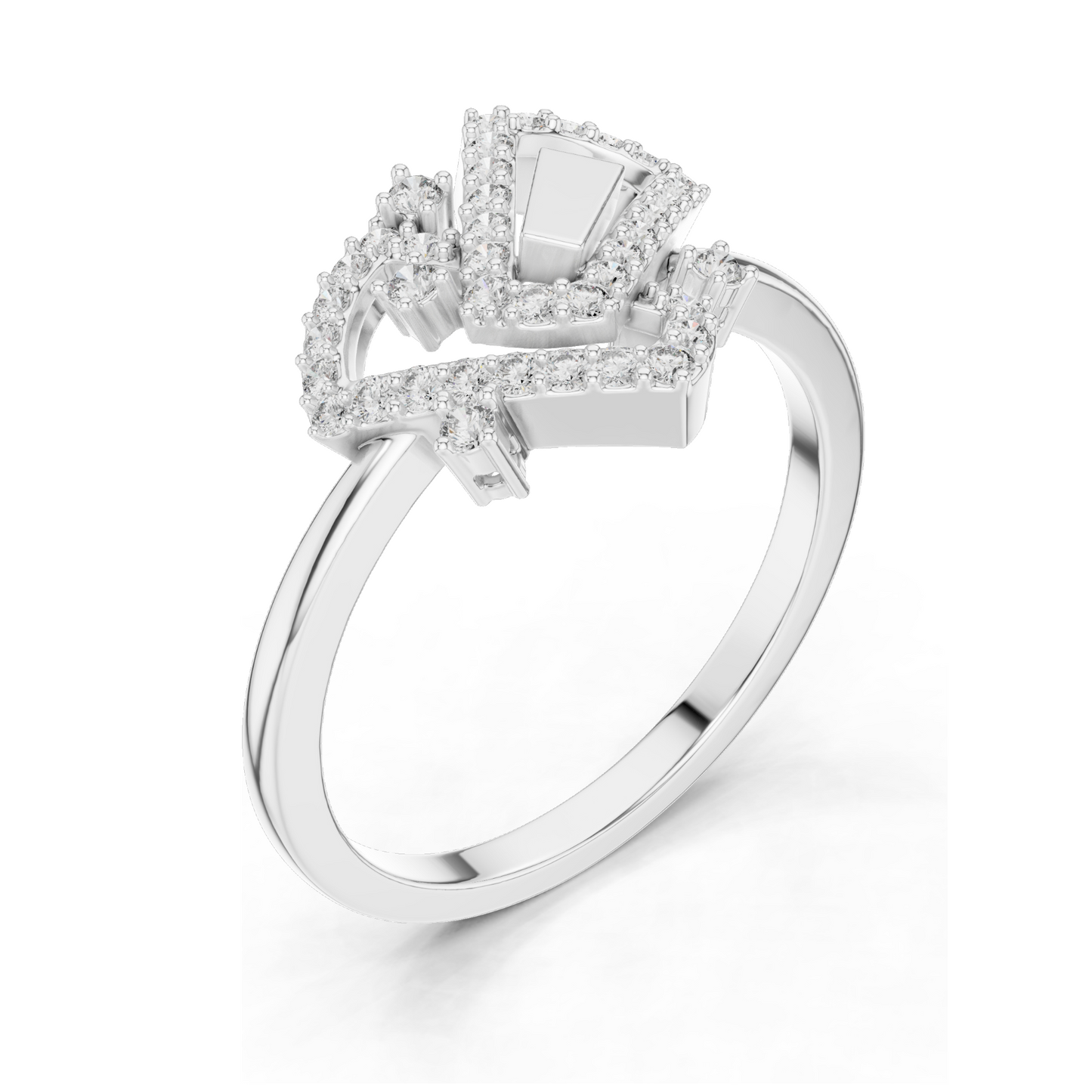 Elegant Lab-Grown Diamond Ladies Ring | VVS-VS EF Clarity | 18KT, 14KT, 10KT Gold & 925 Silver | Rose, Yellow, White Gold & Moissanite Options