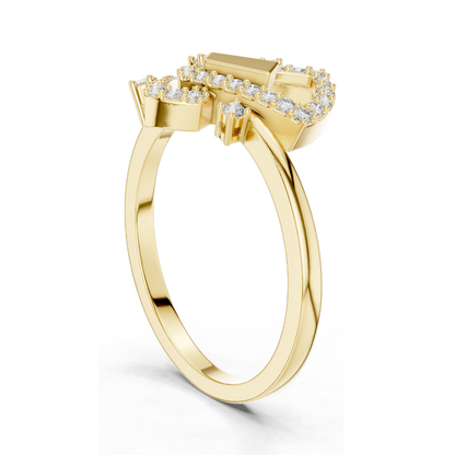 Elegant Lab-Grown Diamond Ladies Ring | VVS-VS EF Clarity | 18KT, 14KT, 10KT Gold & 925 Silver | Rose, Yellow, White Gold & Moissanite Options