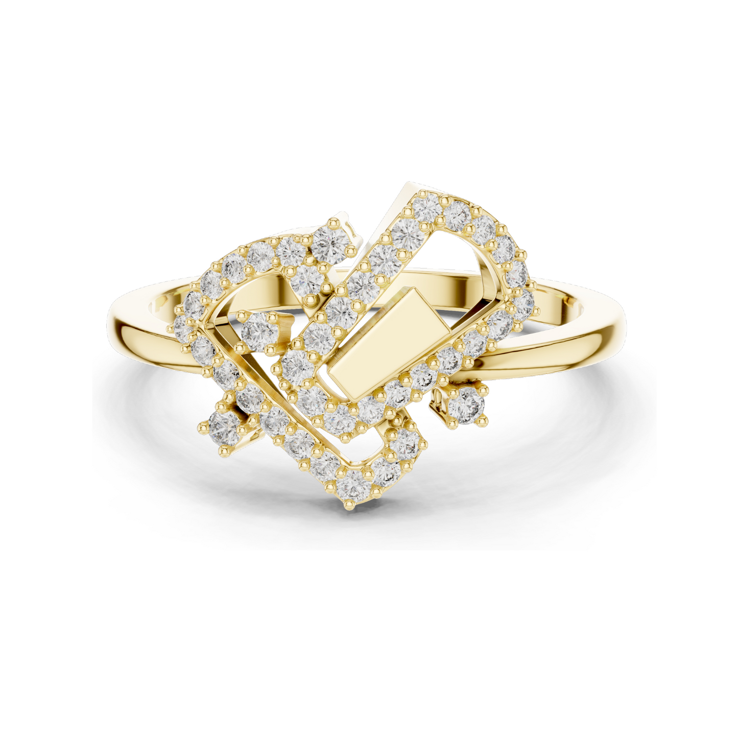 Elegant Lab-Grown Diamond Ladies Ring | VVS-VS EF Clarity | 18KT, 14KT, 10KT Gold & 925 Silver | Rose, Yellow, White Gold & Moissanite Options