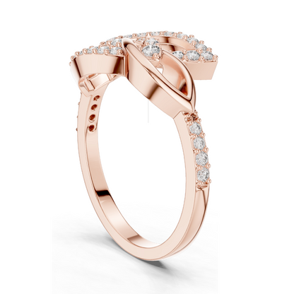 0.354 CT Lab Diamond Ladies Ring | VVS-VS EF Clarity | 18KT, 14KT, 10KT Gold & 925 Silver | Rose, Yellow, White Gold & Moissanite Options
