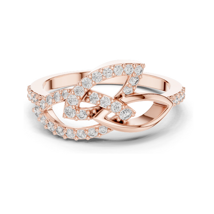 0.354 CT Lab Diamond Ladies Ring | VVS-VS EF Clarity | 18KT, 14KT, 10KT Gold & 925 Silver | Rose, Yellow, White Gold & Moissanite Options