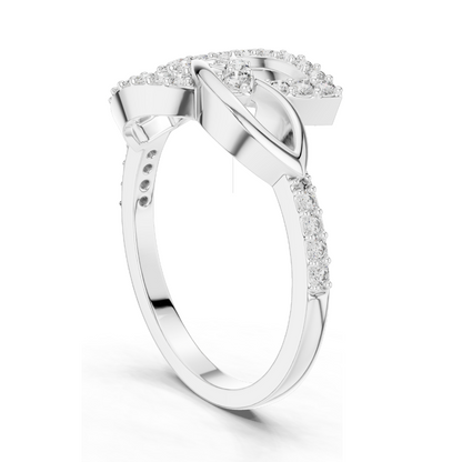0.354 CT Lab Diamond Ladies Ring | VVS-VS EF Clarity | 18KT, 14KT, 10KT Gold & 925 Silver | Rose, Yellow, White Gold & Moissanite Options
