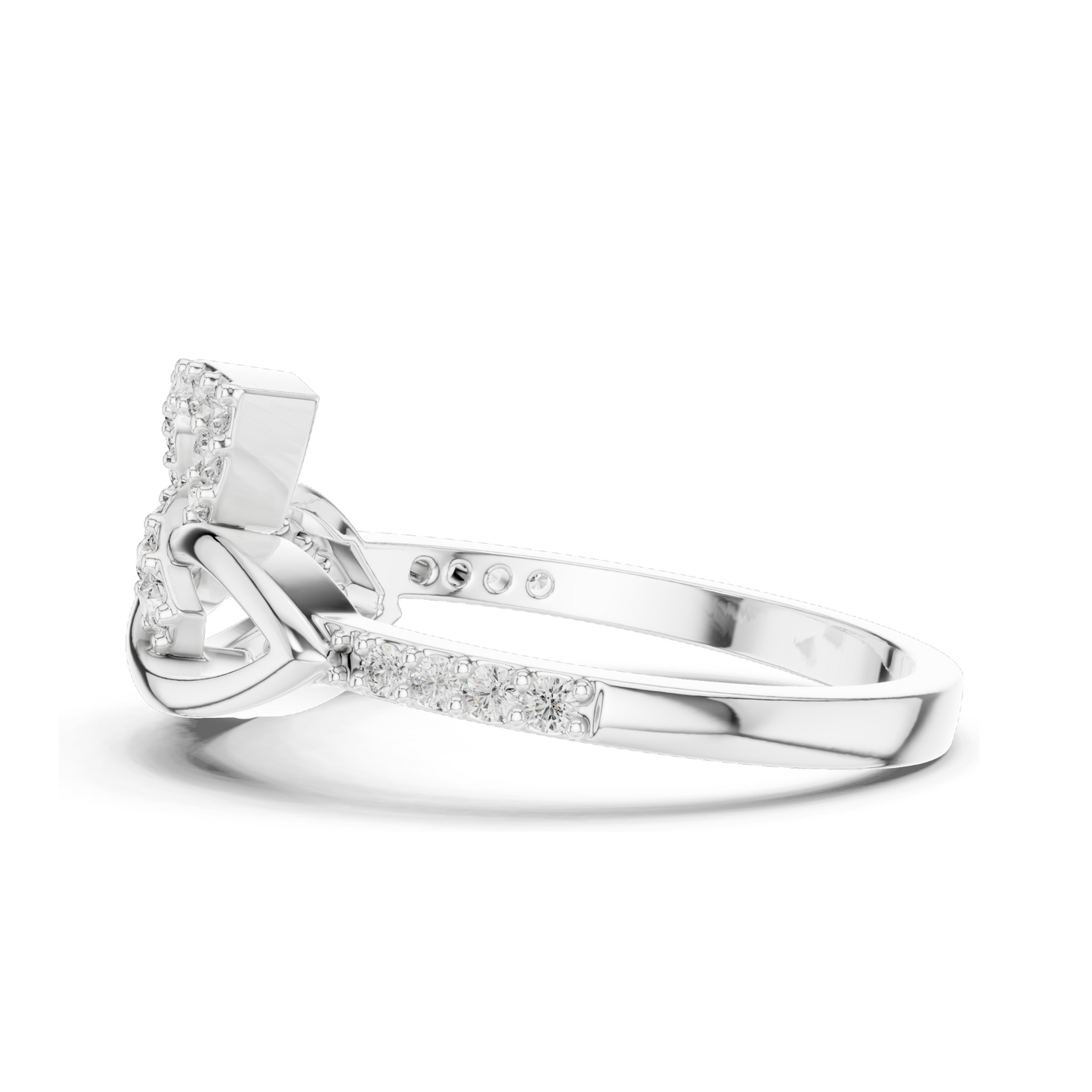 0.354 CT Lab Diamond Ladies Ring | VVS-VS EF Clarity | 18KT, 14KT, 10KT Gold & 925 Silver | Rose, Yellow, White Gold & Moissanite Options