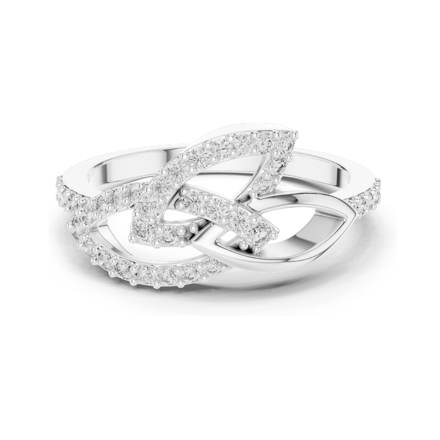0.354 CT Lab Diamond Ladies Ring | VVS-VS EF Clarity | 18KT, 14KT, 10KT Gold & 925 Silver | Rose, Yellow, White Gold & Moissanite Options
