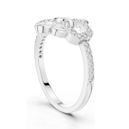 Lab Diamond Ladies Ring | 0.3 CT, VVS-VS Clarity, 18KT, 14KT, 10KT Gold & 925 Silver | Rose, Yellow, White Gold | Moissanite Options | Unique Link Design