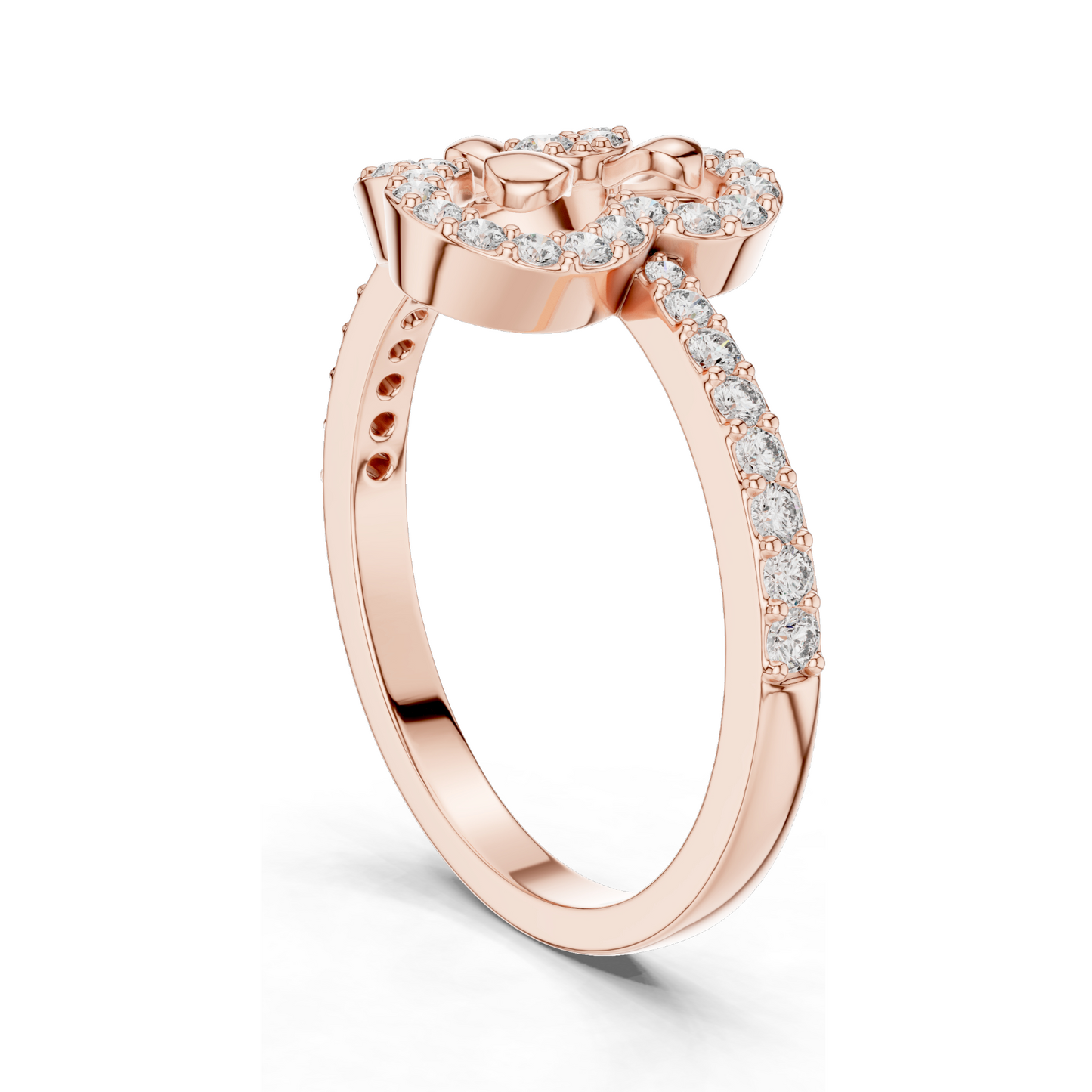 Lab Grown Diamond Ring with Halo Design | 0.366 CT | 18KT, 14KT, 10KT Gold & 925 Silver | VVS-VS EF Clarity | Rose, Yellow, White Gold & Moissanite Options 💍