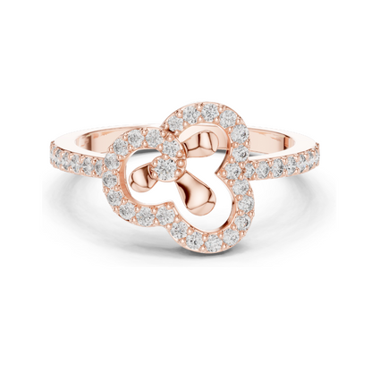 Lab Grown Diamond Ring with Halo Design | 0.366 CT | 18KT, 14KT, 10KT Gold & 925 Silver | VVS-VS EF Clarity | Rose, Yellow, White Gold & Moissanite Options 💍