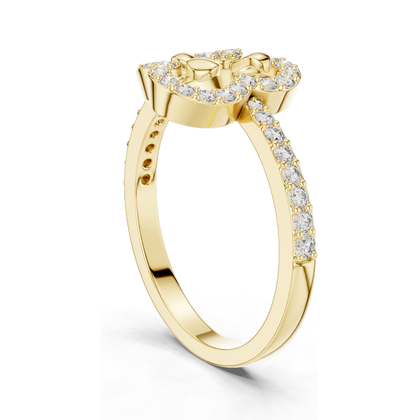 Lab Grown Diamond Ring with Halo Design | 0.366 CT | 18KT, 14KT, 10KT Gold & 925 Silver | VVS-VS EF Clarity | Rose, Yellow, White Gold & Moissanite Options 💍