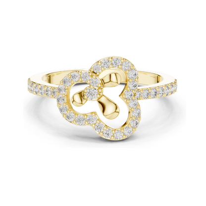 Lab Grown Diamond Ring with Halo Design | 0.366 CT | 18KT, 14KT, 10KT Gold & 925 Silver | VVS-VS EF Clarity | Rose, Yellow, White Gold & Moissanite Options 💍