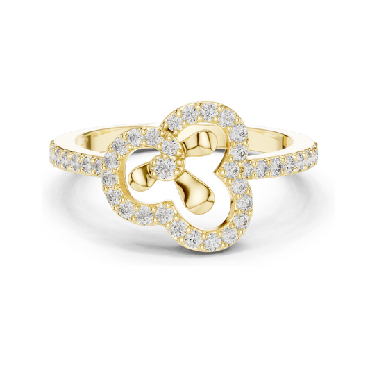 Lab Grown Diamond Ring with Halo Design | 0.366 CT | 18KT, 14KT, 10KT Gold & 925 Silver | VVS-VS EF Clarity | Rose, Yellow, White Gold & Moissanite Options 💍