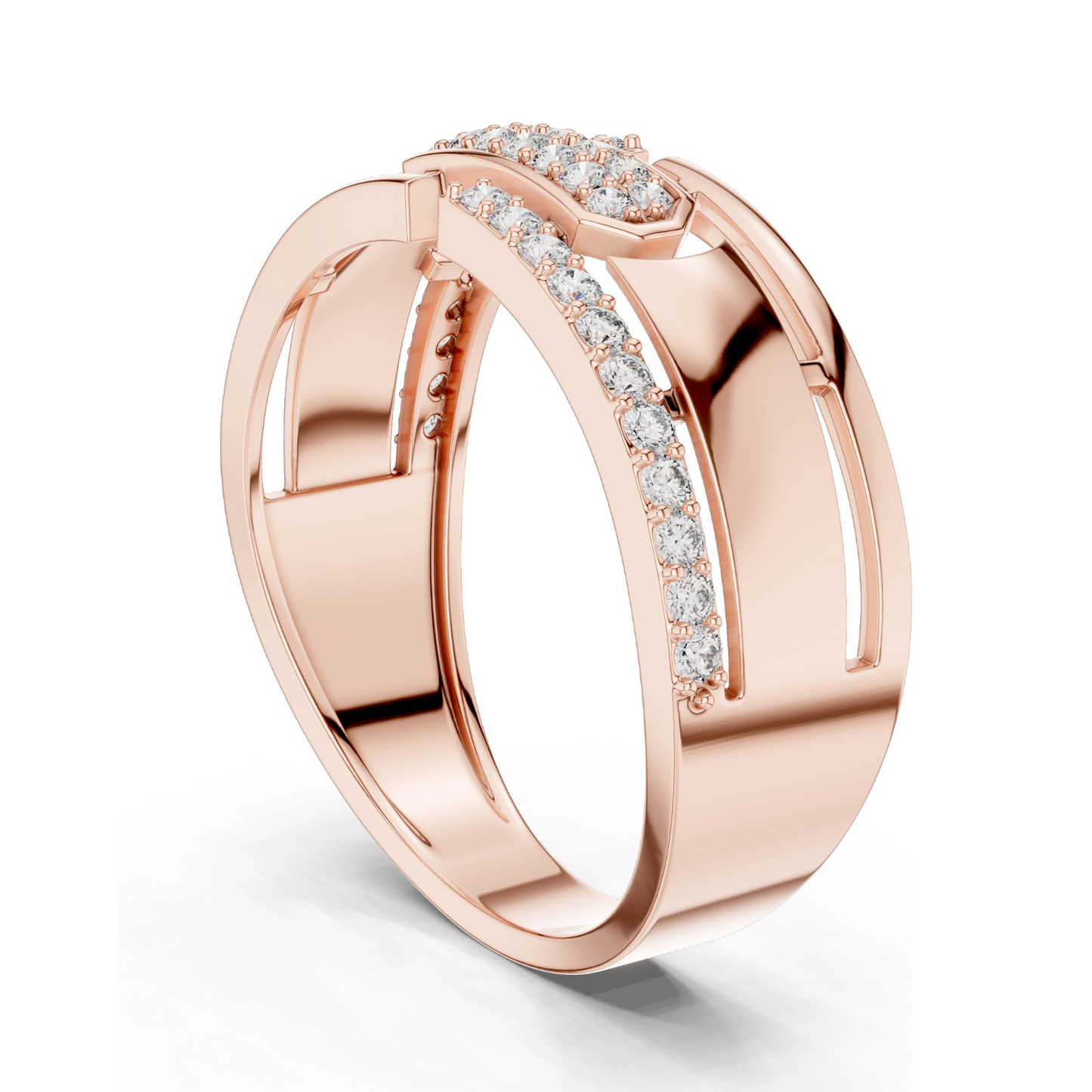 0.324 CT Lab Diamond Designer Ring for Women | VVS–VS EF Round Brilliant | 18KT, 14KT, 10KT Gold & 925 Silver | Rose, Yellow, White Gold | Moissanite Option