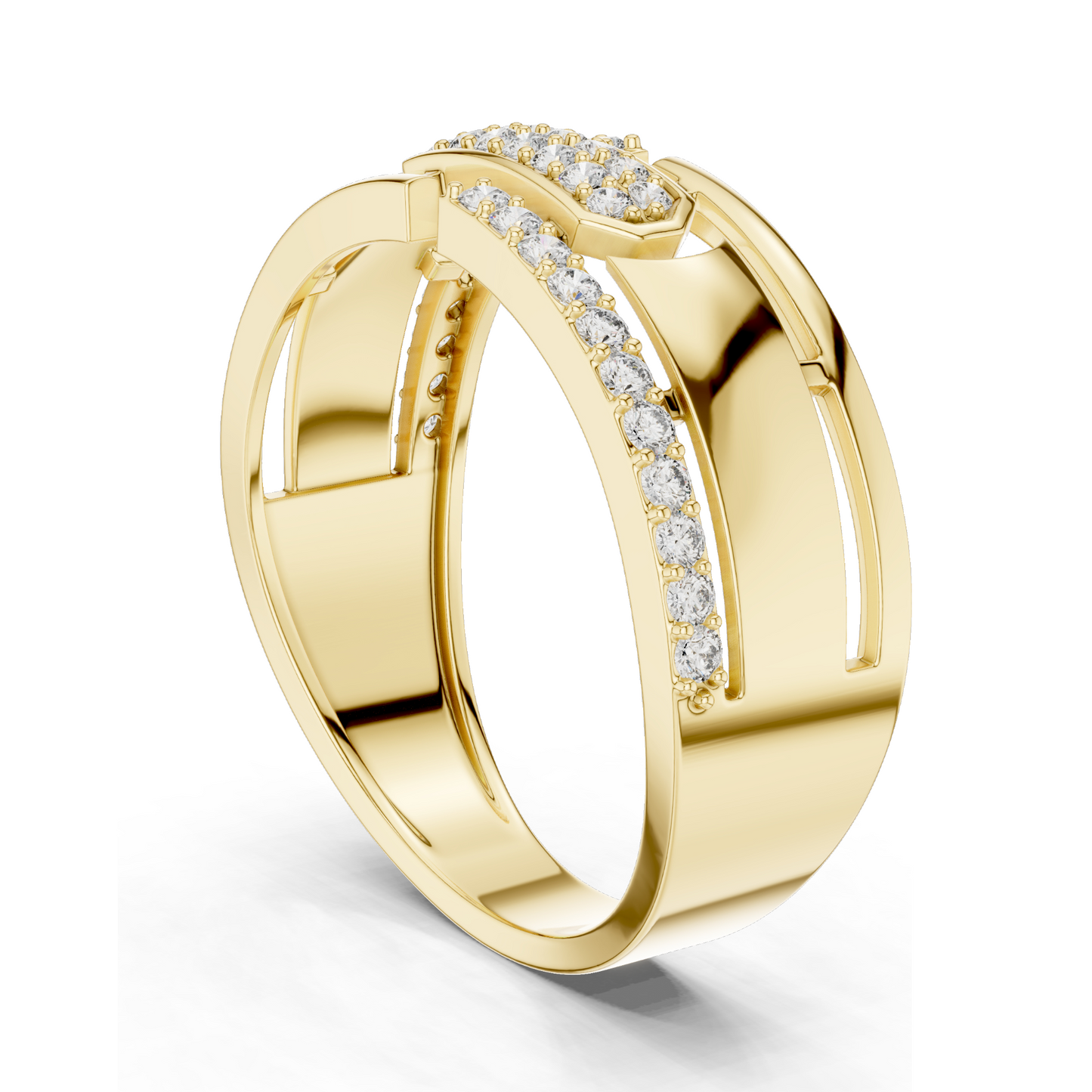 0.324 CT Lab Diamond Designer Ring for Women | VVS–VS EF Round Brilliant | 18KT, 14KT, 10KT Gold & 925 Silver | Rose, Yellow, White Gold | Moissanite Option