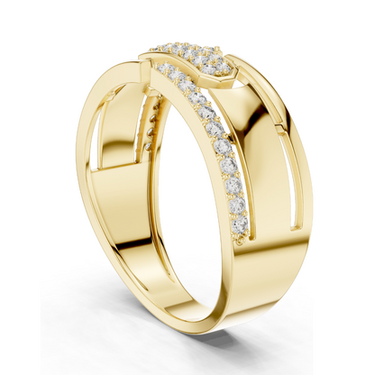 0.324 CT Lab Diamond Designer Ring for Women | VVS–VS EF Round Brilliant | 18KT, 14KT, 10KT Gold & 925 Silver | Rose, Yellow, White Gold | Moissanite Option