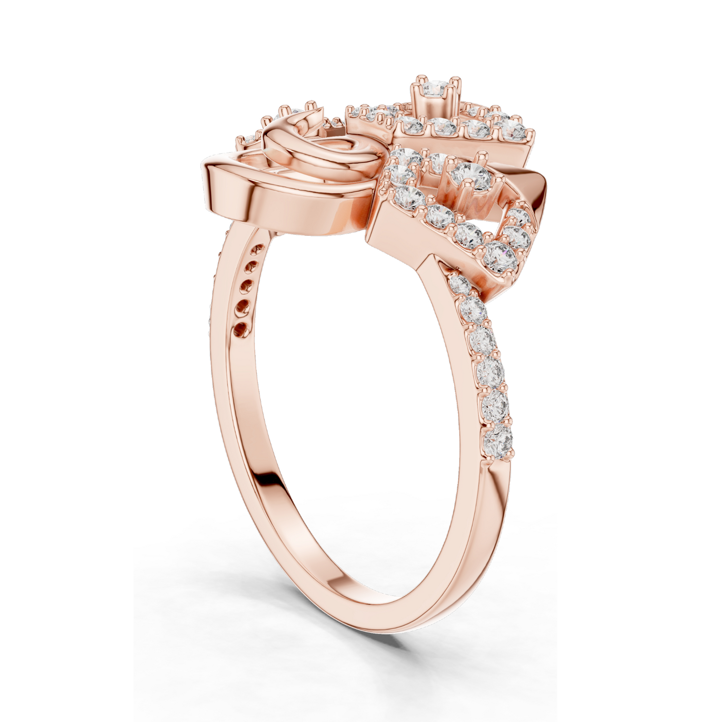 0.348 CT Lab-Grown Diamond Ladies Ring | VVS-VS EF Clarity | 18KT, 14KT, 10KT Gold & 925 Silver | Rose, Yellow, White Gold & Moissanite Options