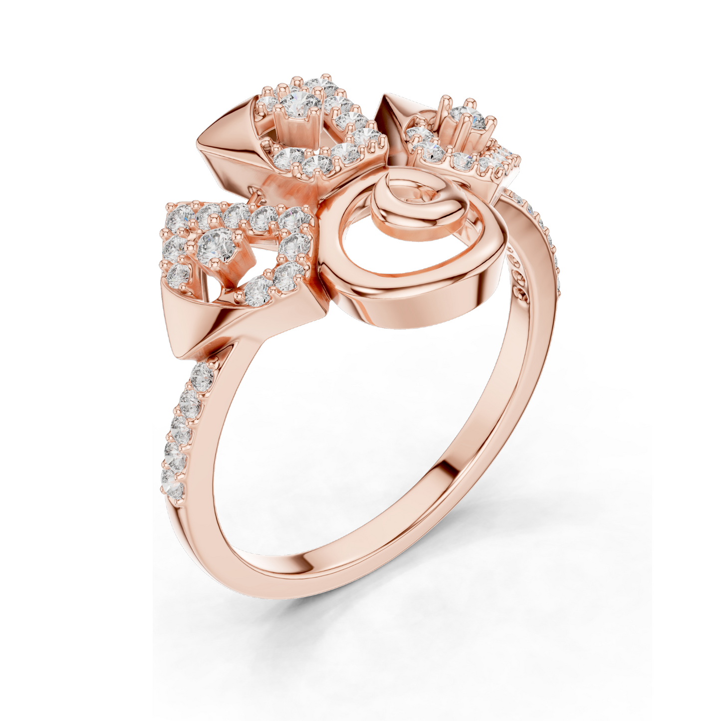 0.348 CT Lab-Grown Diamond Ladies Ring | VVS-VS EF Clarity | 18KT, 14KT, 10KT Gold & 925 Silver | Rose, Yellow, White Gold & Moissanite Options