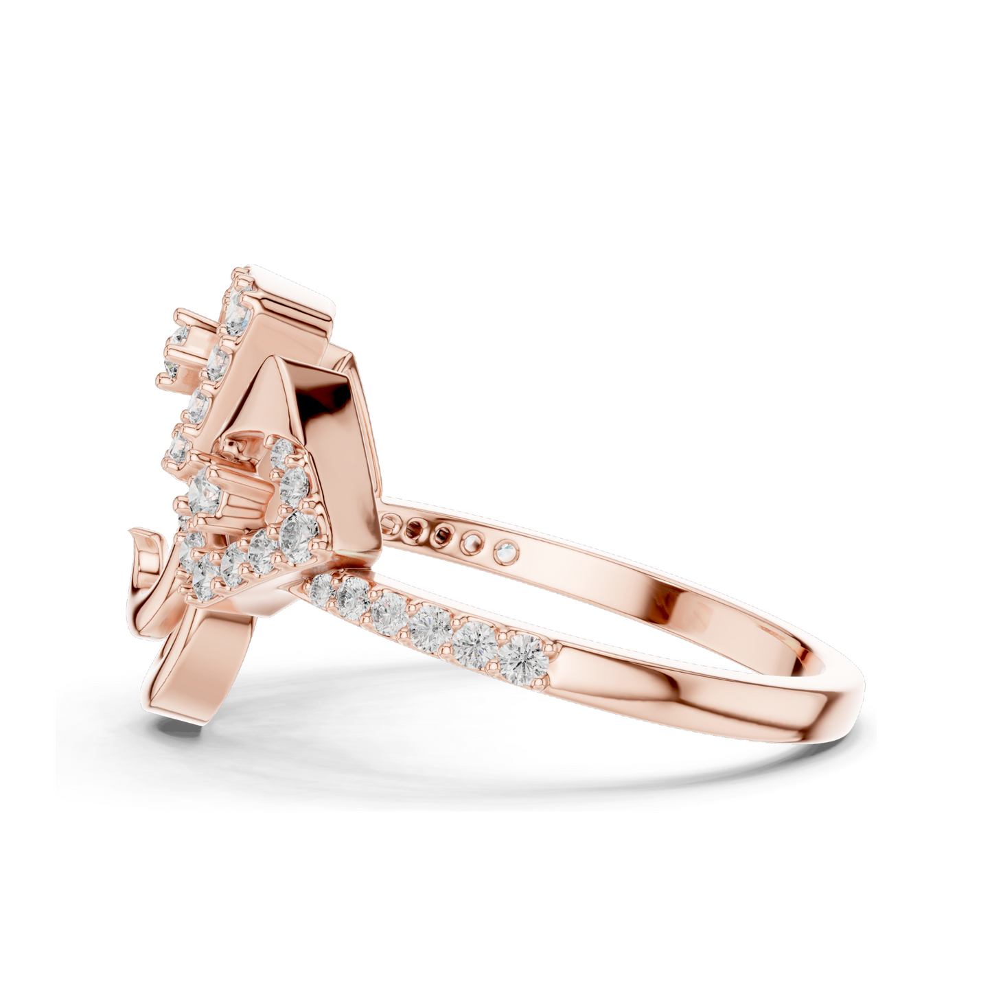 0.348 CT Lab-Grown Diamond Ladies Ring | VVS-VS EF Clarity | 18KT, 14KT, 10KT Gold & 925 Silver | Rose, Yellow, White Gold & Moissanite Options