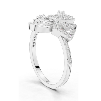 0.348 CT Lab-Grown Diamond Ladies Ring | VVS-VS EF Clarity | 18KT, 14KT, 10KT Gold & 925 Silver | Rose, Yellow, White Gold & Moissanite Options