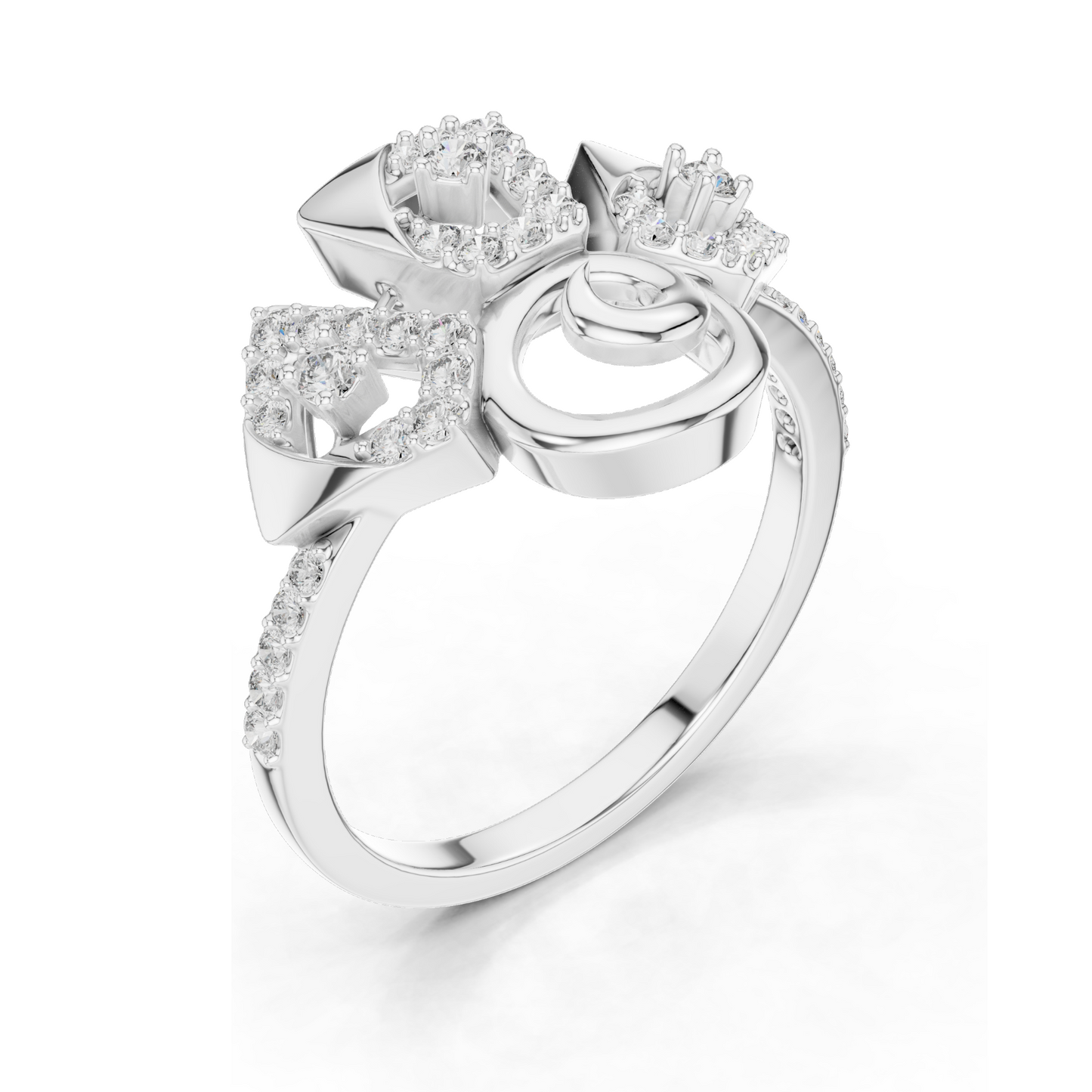 0.348 CT Lab-Grown Diamond Ladies Ring | VVS-VS EF Clarity | 18KT, 14KT, 10KT Gold & 925 Silver | Rose, Yellow, White Gold & Moissanite Options