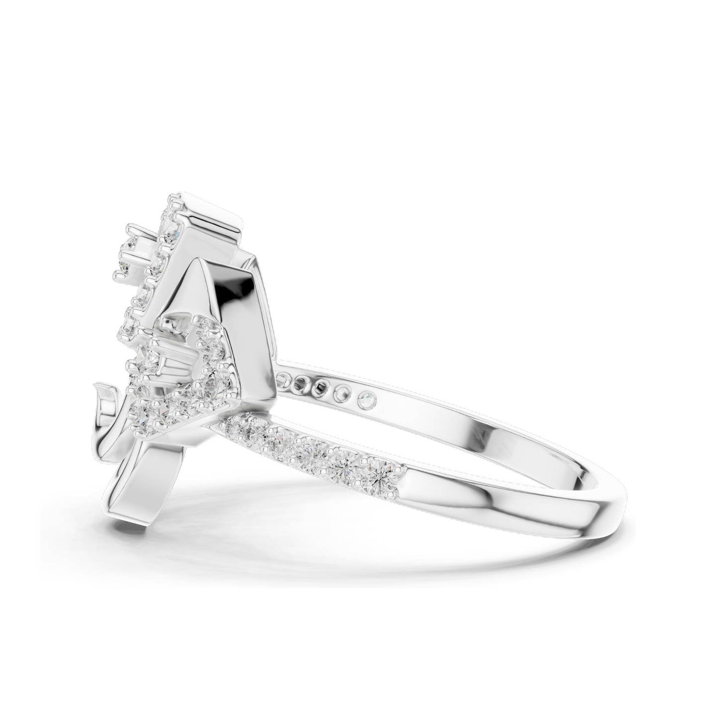 0.348 CT Lab-Grown Diamond Ladies Ring | VVS-VS EF Clarity | 18KT, 14KT, 10KT Gold & 925 Silver | Rose, Yellow, White Gold & Moissanite Options