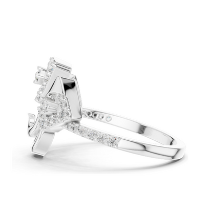 0.348 CT Lab-Grown Diamond Ladies Ring | VVS-VS EF Clarity | 18KT, 14KT, 10KT Gold & 925 Silver | Rose, Yellow, White Gold & Moissanite Options