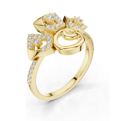 0.348 CT Lab-Grown Diamond Ladies Ring | VVS-VS EF Clarity | 18KT, 14KT, 10KT Gold & 925 Silver | Rose, Yellow, White Gold & Moissanite Options