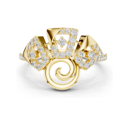 0.348 CT Lab-Grown Diamond Ladies Ring | VVS-VS EF Clarity | 18KT, 14KT, 10KT Gold & 925 Silver | Rose, Yellow, White Gold & Moissanite Options