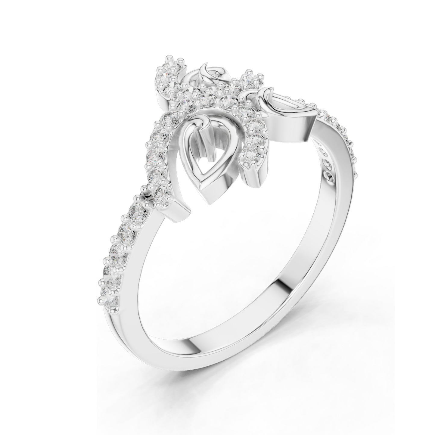 0.313 CT Lab Diamond Ladies Ring | VVS-VS EF Clarity | 18KT, 14KT, 10KT Gold & 925 Silver | Rose, Yellow, White Gold & Moissanite Options