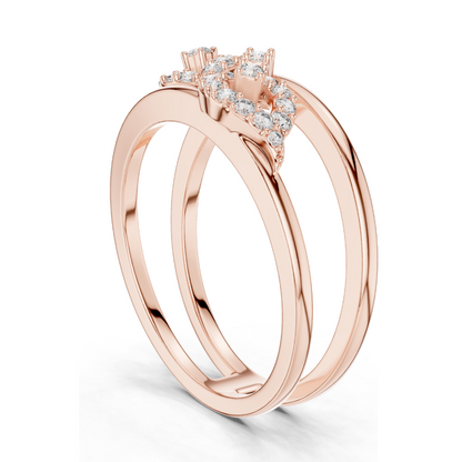 0.234 CT Lab Diamond Infinity Ring for Women | VVS-VS EF Clarity | 18KT, 14KT, 10KT Gold & 925 Silver | Rose, Yellow, White Gold & Moissanite Options