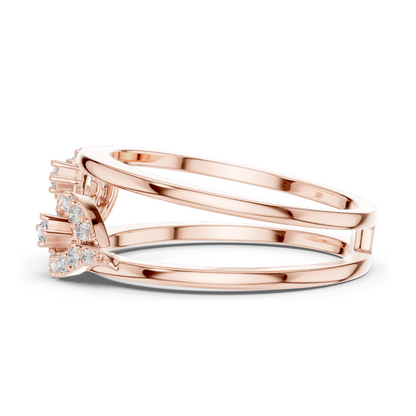 0.234 CT Lab Diamond Infinity Ring for Women | VVS-VS EF Clarity | 18KT, 14KT, 10KT Gold & 925 Silver | Rose, Yellow, White Gold & Moissanite Options