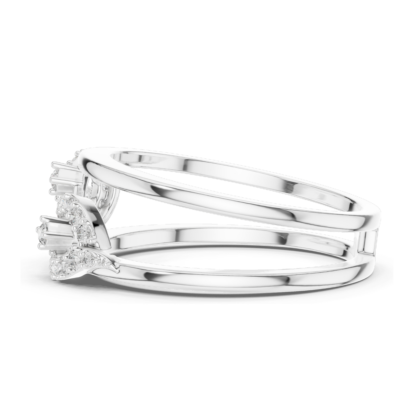 0.234 CT Lab Diamond Infinity Ring for Women | VVS-VS EF Clarity | 18KT, 14KT, 10KT Gold & 925 Silver | Rose, Yellow, White Gold & Moissanite Options