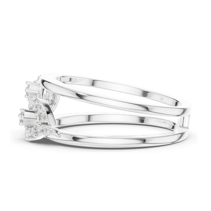 0.234 CT Lab Diamond Infinity Ring for Women | VVS-VS EF Clarity | 18KT, 14KT, 10KT Gold & 925 Silver | Rose, Yellow, White Gold & Moissanite Options