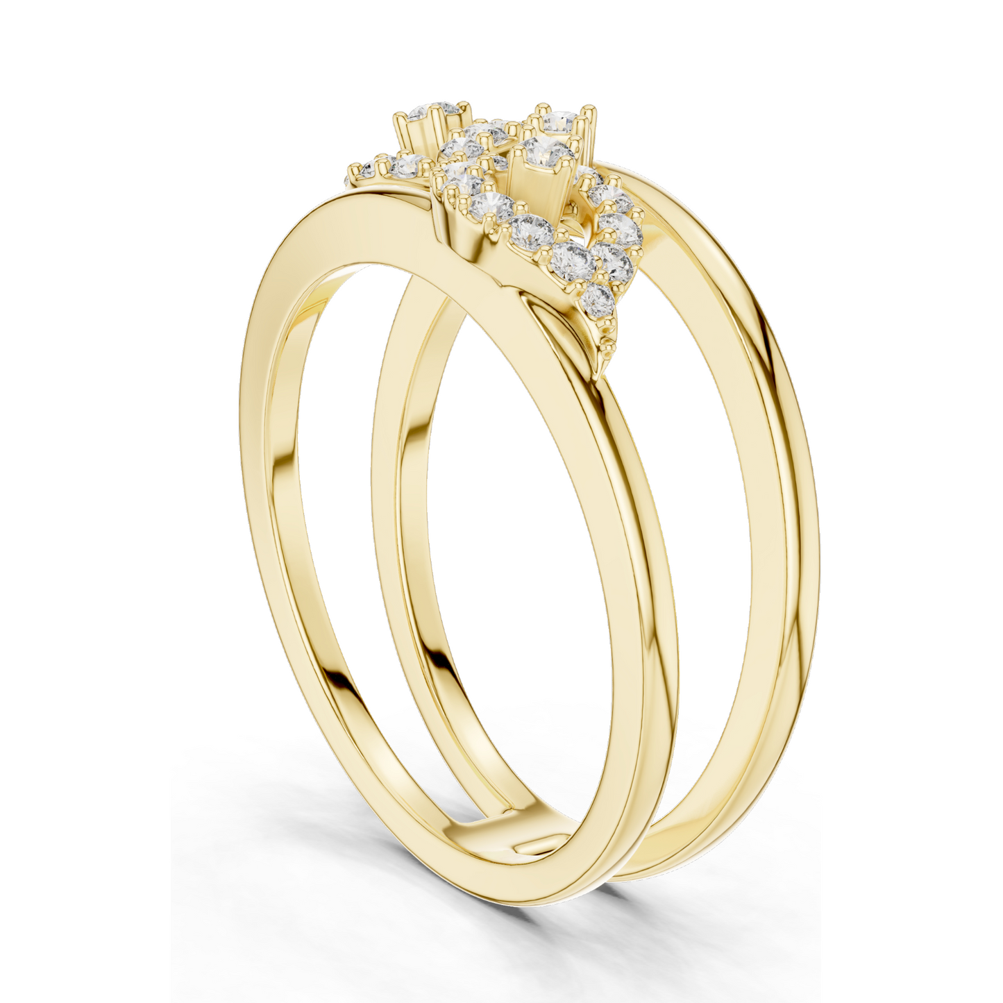 0.234 CT Lab Diamond Infinity Ring for Women | VVS-VS EF Clarity | 18KT, 14KT, 10KT Gold & 925 Silver | Rose, Yellow, White Gold & Moissanite Options