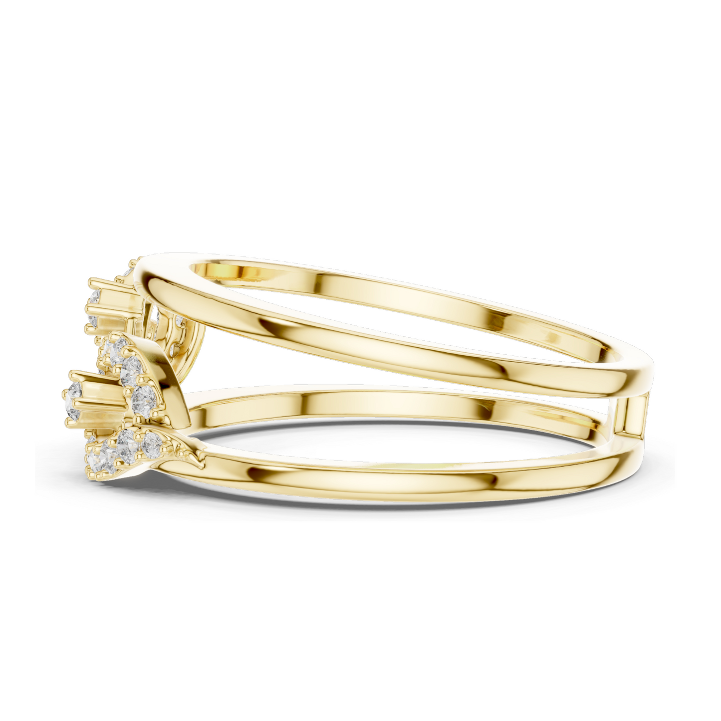 0.234 CT Lab Diamond Infinity Ring for Women | VVS-VS EF Clarity | 18KT, 14KT, 10KT Gold & 925 Silver | Rose, Yellow, White Gold & Moissanite Options