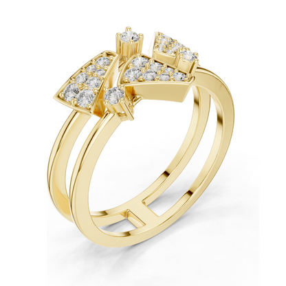 Elegant Lab-Grown Diamond Ladies Ring | 0.28 CT Total | VVS-VS EF Clarity | Available in 18KT, 14KT, 10KT Gold & 925 Silver | Rose, Yellow, White Gold & Moissanite Options