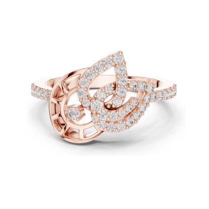 0.388 CT Lab-Grown Diamond Ring for Women | VVS-VS EF Clarity | 18KT, 14KT, 10KT Gold & 925 Silver | Rose, Yellow, White Gold & Moissanite Options