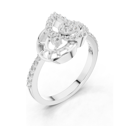 0.388 CT Lab-Grown Diamond Ring for Women | VVS-VS EF Clarity | 18KT, 14KT, 10KT Gold & 925 Silver | Rose, Yellow, White Gold & Moissanite Options
