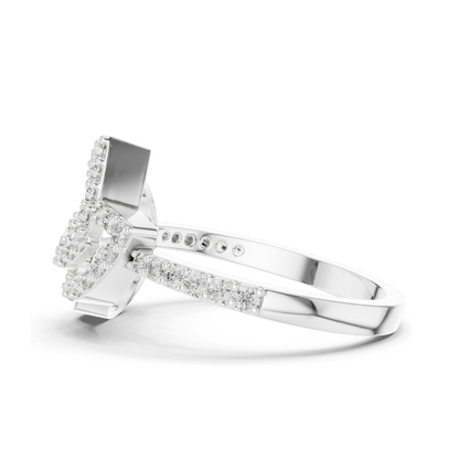 0.388 CT Lab-Grown Diamond Ring for Women | VVS-VS EF Clarity | 18KT, 14KT, 10KT Gold & 925 Silver | Rose, Yellow, White Gold & Moissanite Options