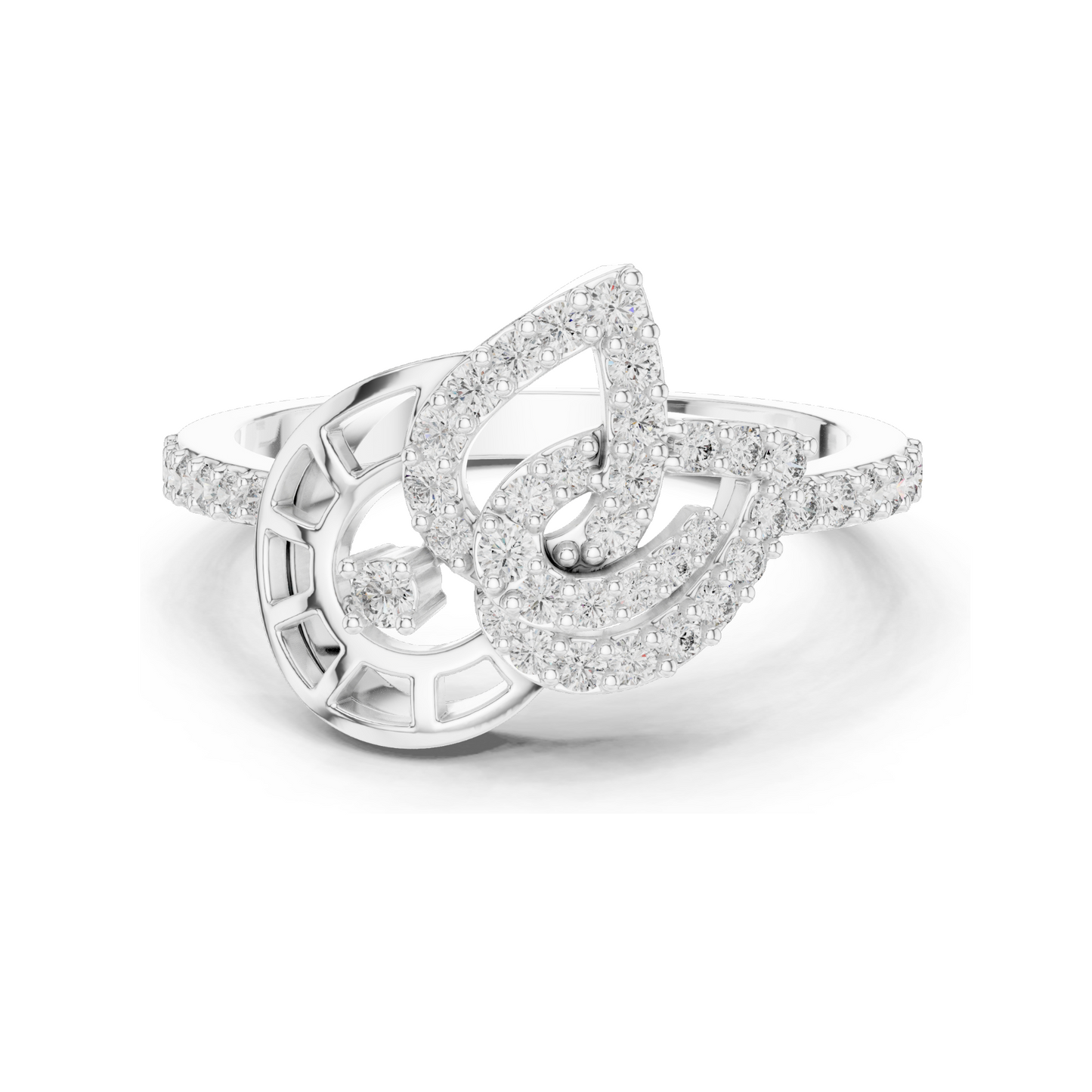 0.388 CT Lab-Grown Diamond Ring for Women | VVS-VS EF Clarity | 18KT, 14KT, 10KT Gold & 925 Silver | Rose, Yellow, White Gold & Moissanite Options