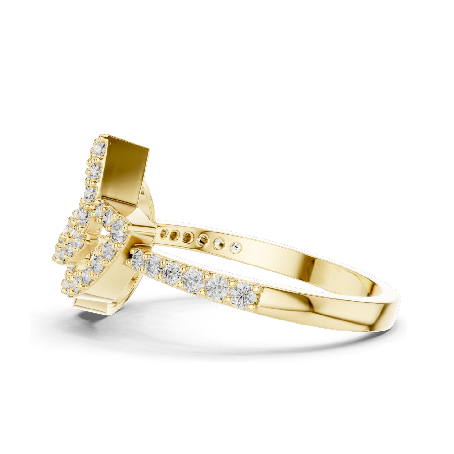 0.388 CT Lab-Grown Diamond Ring for Women | VVS-VS EF Clarity | 18KT, 14KT, 10KT Gold & 925 Silver | Rose, Yellow, White Gold & Moissanite Options