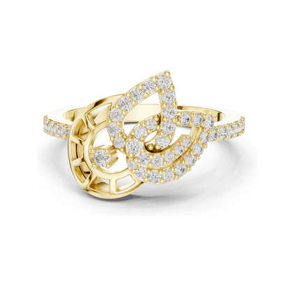 0.388 CT Lab-Grown Diamond Ring for Women | VVS-VS EF Clarity | 18KT, 14KT, 10KT Gold & 925 Silver | Rose, Yellow, White Gold & Moissanite Options