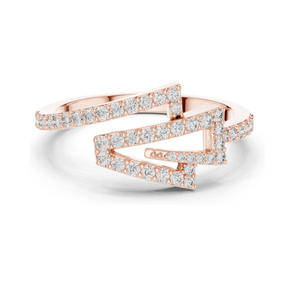 Stunning 0.345 CT Lab-Grown Diamond Stackable Ring for Women | VVS-VS EF Clarity | Available in 18KT, 14KT, 10KT Gold & 925 Silver | Rose, Yellow, White Gold & Moissanite Options
