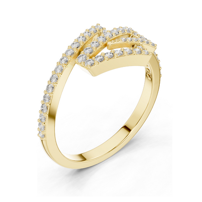 Stunning 0.345 CT Lab-Grown Diamond Stackable Ring for Women | VVS-VS EF Clarity | Available in 18KT, 14KT, 10KT Gold & 925 Silver | Rose, Yellow, White Gold & Moissanite Options