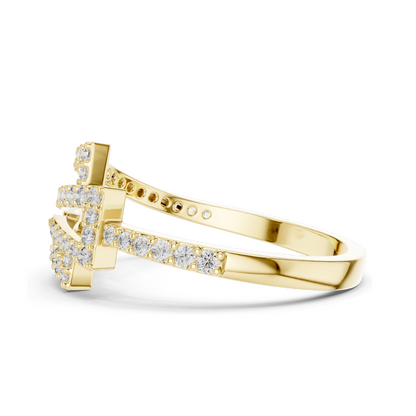Stunning 0.345 CT Lab-Grown Diamond Stackable Ring for Women | VVS-VS EF Clarity | Available in 18KT, 14KT, 10KT Gold & 925 Silver | Rose, Yellow, White Gold & Moissanite Options