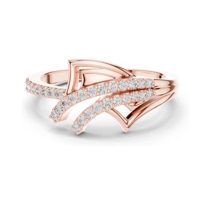 Lab Diamond Ladies Ring | 0.227 ct VVS-VS EF Clarity | 18kt, 14kt, 10kt Gold & 925 Silver | Rose, Yellow, White Gold Options