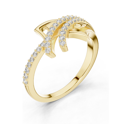 Lab Diamond Ladies Ring | 0.227 ct VVS-VS EF Clarity | 18kt, 14kt, 10kt Gold & 925 Silver | Rose, Yellow, White Gold Options