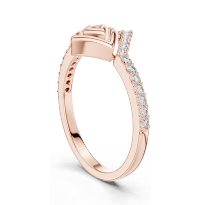 Lab-Grown Diamond Ladies Ring | 0.232 CT VVS-VS Clarity | 18KT, 14KT, 10KT Gold & 925 Silver | Rose, Yellow, White Gold | Moissanite Option